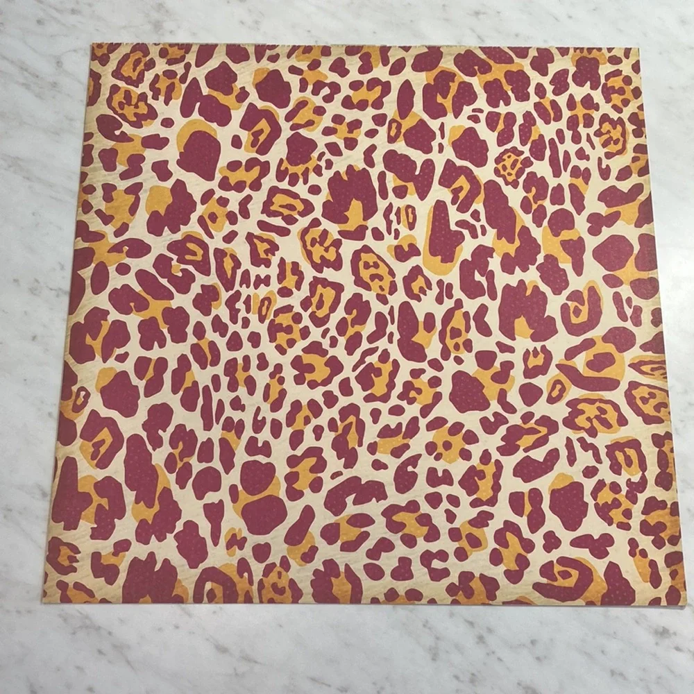 Pink Orange Animal Print Scrapbook Paper 12x12 14 Sheets